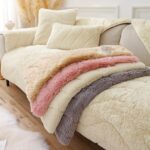 Plush sofa cushion Wavy Long Plush Sofa Cushion