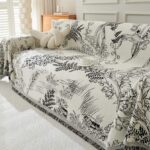 Jacquard sofa throw Lily of the Valley Sofa Throw