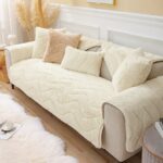 Plush sofa cushion Wavy Long Plush Sofa Cushion