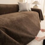 Waterproof Sofa Covers Upgraded Vertical Stripe Sofa Throw