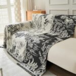 Jacquard sofa throw Lily of the Valley Sofa Throw