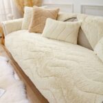 Plush sofa cushion Wavy Long Plush Sofa Cushion