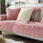 Plush sofa cushion Straight Stripe Long Plush Sofa Cushion