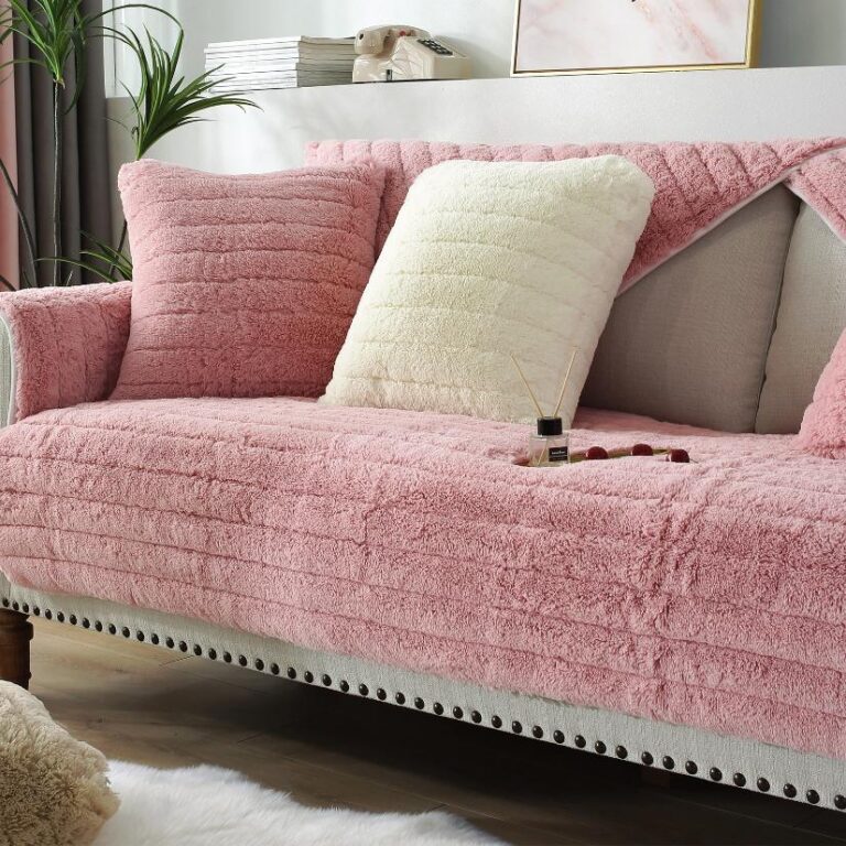 Plush sofa cushion Straight Stripe Long Plush Sofa Cushion