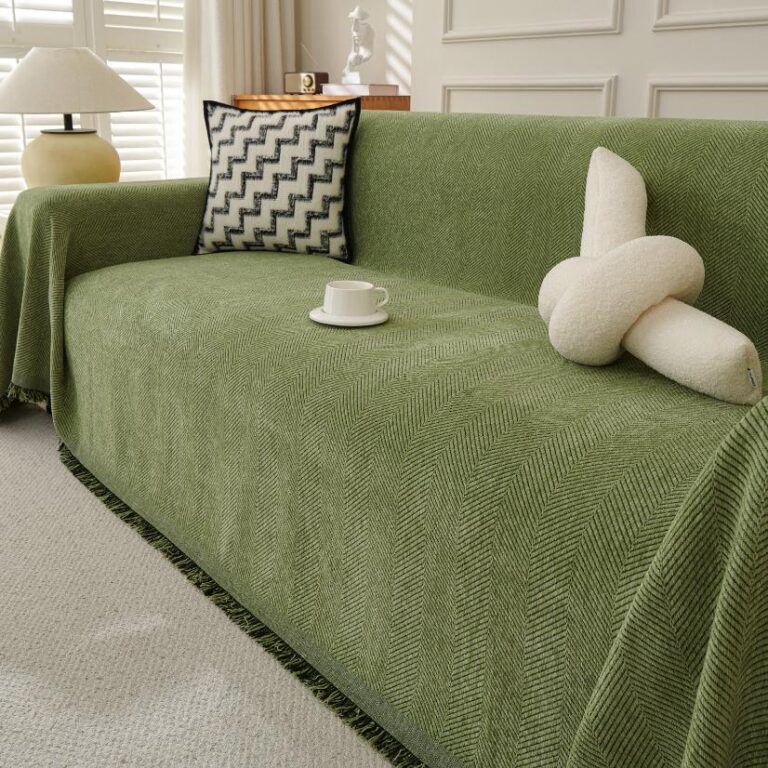 Jacquard sofa throw Herringbone Fishbone Sofa Throw