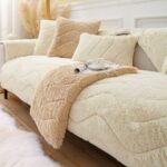 Plush sofa cushion Wavy Long Plush Sofa Cushion