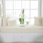 Bay window cushion Straight Stripe Long Plush Bay Window Cushion