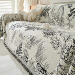 Jacquard sofa throw Lily of the Valley Sofa Throw