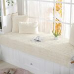 Bay window cushion Straight Stripe Long Plush Bay Window Cushion