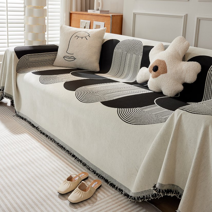 Jacquard sofa throw Saiya Sofa Throw