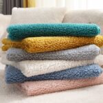 Plush sofa cushion Lamb Fleece Sofa Cushion